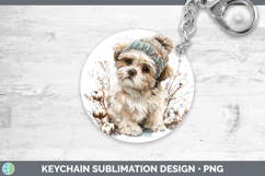GorgeousDogs 02 Winter Knit Hat Keychain design.