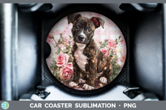 GorgeousDogs 03 Checker Valentine Car Coaster design.