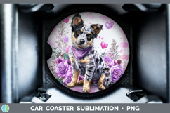 GorgeousDogs 03 Checker Valentine Car Coaster design.