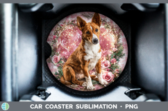 GorgeousDogs 03 Checker Valentine Car Coaster design.