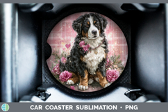 GorgeousDogs 03 Checker Valentine Car Coaster design.