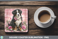 GorgeousDogs 03 Checker Valentine Square Coaster design.