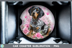 GorgeousDogs 03 Checker Valentine Car Coaster design.