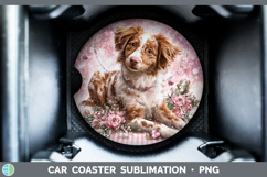 GorgeousDogs 03 Checker Valentine Car Coaster design.