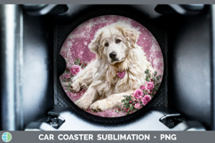 GorgeousDogs 03 Checker Valentine Car Coaster design.