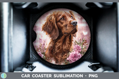 GorgeousDogs 03 Checker Valentine Car Coaster design.