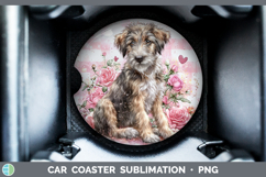 GorgeousDogs 03 Checker Valentine Car Coaster design.