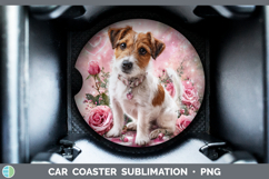 GorgeousDogs 03 Checker Valentine Car Coaster design.