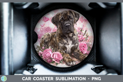 GorgeousDogs 03 Checker Valentine Car Coaster design.