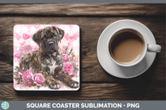 GorgeousDogs 03 Checker Valentine Square Coaster design.