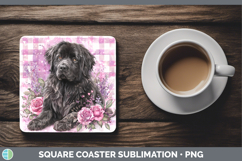 GorgeousDogs 03 Checker Valentine Square Coaster design.