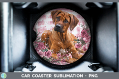 GorgeousDogs 03 Checker Valentine Car Coaster design.