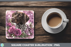 GorgeousDogs 03 Checker Valentine Square Coaster design.