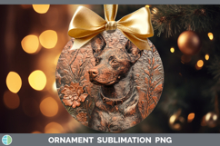 GorgeousDogs 03 Copper Relief Ornament design.