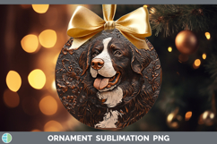 GorgeousDogs 03 Copper Relief Ornament design.