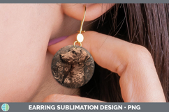 GorgeousDogs 03 Copper Relief Round Earrings design.