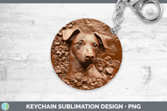 GorgeousDogs 03 Copper Relief Keychain design.