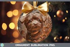 GorgeousDogs 03 Copper Relief Ornament design.