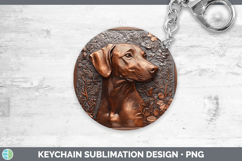 GorgeousDogs 03 Copper Relief Keychain design.