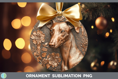 GorgeousDogs 03 Copper Relief Ornament design.