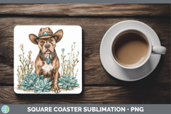 GorgeousDogs 03 Country Western Square Coaster design.