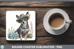GorgeousDogs 03 Country Western Square Coaster design.