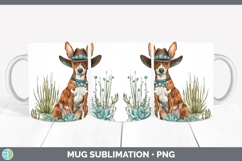 GorgeousDogs 03 Country Western Mug Wrap design.