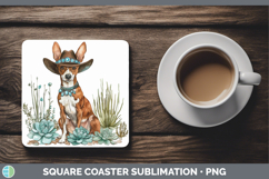GorgeousDogs 03 Country Western Square Coaster design.