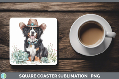 GorgeousDogs 03 Country Western Square Coaster design.