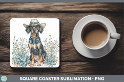 GorgeousDogs 03 Country Western Square Coaster design.