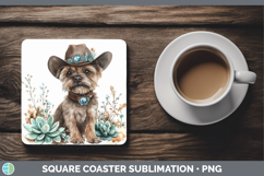 GorgeousDogs 03 Country Western Square Coaster design.