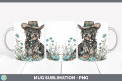 GorgeousDogs 03 Country Western Mug Wrap design.