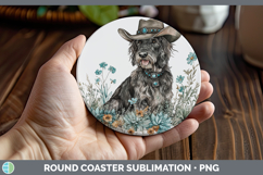 GorgeousDogs 03 Country Western Round Coaster design.