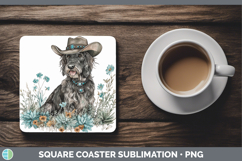 GorgeousDogs 03 Country Western Square Coaster design.