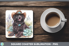 GorgeousDogs 03 Country Western Square Coaster design.