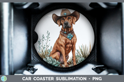 GorgeousDogs 03 Country Western Car Coaster design.