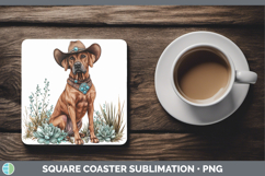 GorgeousDogs 03 Country Western Square Coaster design.