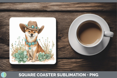 GorgeousDogs 03 Country Western Square Coaster design.
