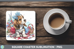 GorgeousDogs 03 Patriotic Square Coaster design.