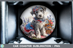 GorgeousDogs 03 Patriotic Car Coaster design.