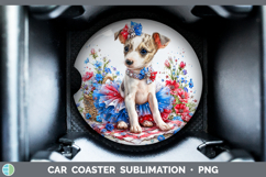 GorgeousDogs 03 Patriotic Car Coaster design.
