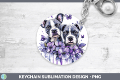 GorgeousDogs 03 Purple Drips Keychain design.