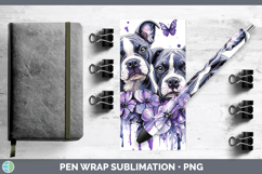 GorgeousDogs 03 Purple Drips Pen Wrap design.
