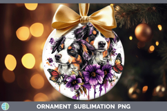 GorgeousDogs 03 Purple Drips Ornament design.