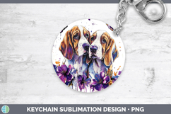 GorgeousDogs 03 Purple Drips Keychain design.