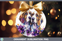GorgeousDogs 03 Purple Drips Ornament design.
