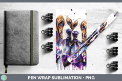 GorgeousDogs 03 Purple Drips Pen Wrap design.