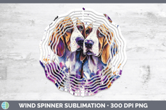 GorgeousDogs 03 Purple Drips Wind Spinner design.