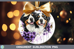GorgeousDogs 03 Purple Drips Ornament design.