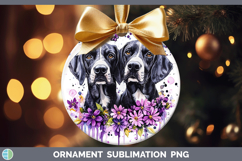 GorgeousDogs 03 Purple Drips Ornament design.